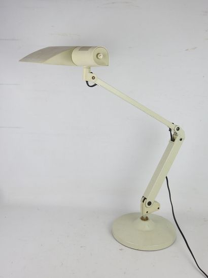 null LEDU : Lampe de bureau design à bras articulé. H. 65 cm (réglable). Usures