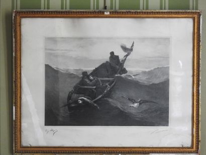 Eugène CHICOT (1860-1927): The shipwreck....