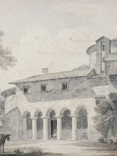 null 
Angelo QUAGLIO (1829-1890) attribué à

Conversations devant un monastère italien.

Lavis...