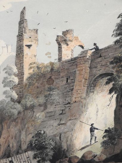 null John CRAWFORD YOUNG (1788-1859)

Moslin Castle near Edinburgh.

Aquarelle. Signée...