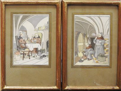 null Harry ELIOTT after

Drinking monks.

Meeting of two prints in colors.

15 x...