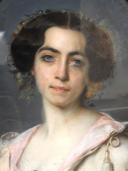 null Marie Pauline Adrienne COEFFIER (1814-1900)

Portrait of a woman

Pastel pasted...