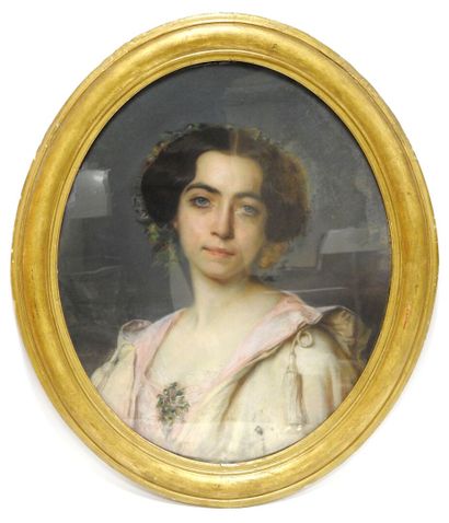 null Marie Pauline Adrienne COEFFIER (1814-1900)

Portrait of a woman

Pastel pasted...