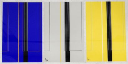 null Luc PEIRE (1916-1994)

Triptych 

Serigraphy in color on plexiglass signed in...