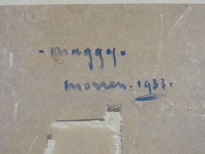 null Georges MORREN (1868-1941) Portrait de Maggy. Carton toilé. Signé et daté 1933...