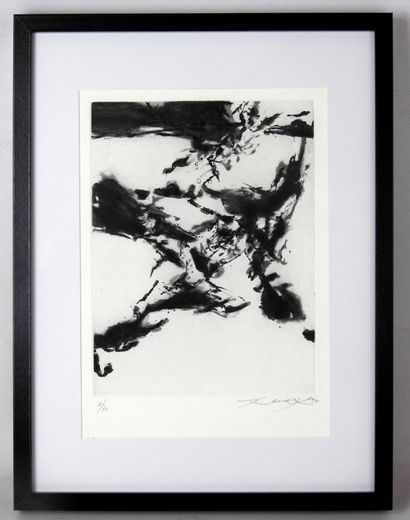 null Zao WOU-KI (1921-2013): Composition. Etching on paper. Justified 2/30. Countersigned...