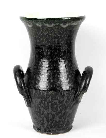 null Robert PICAULT (1919-2000): Large vase with handles out of enamelled ceramics...