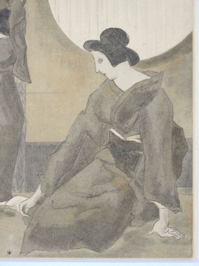 null Leonard Tsuguharu FOUJITA (1886-1968): The Geisha, interior scene. Original...
