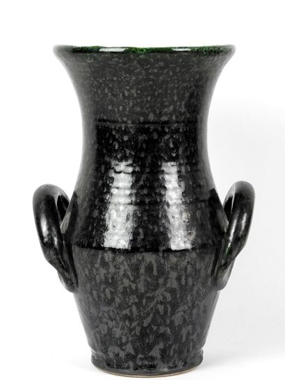 null Robert PICAULT (1919-2000): Large vase with handles out of enamelled ceramics...
