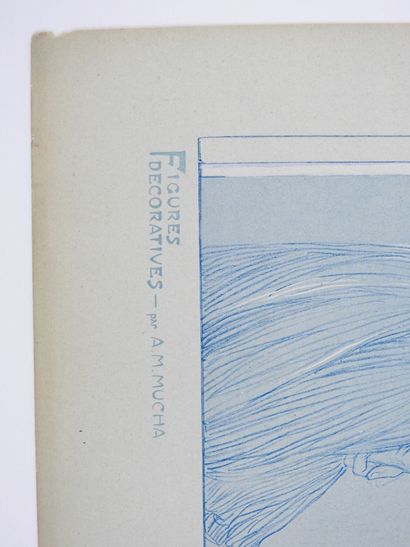 null Alphonse MUCHA (1860-1939) : Planche n°6 représentant une femme tirée de Figures...