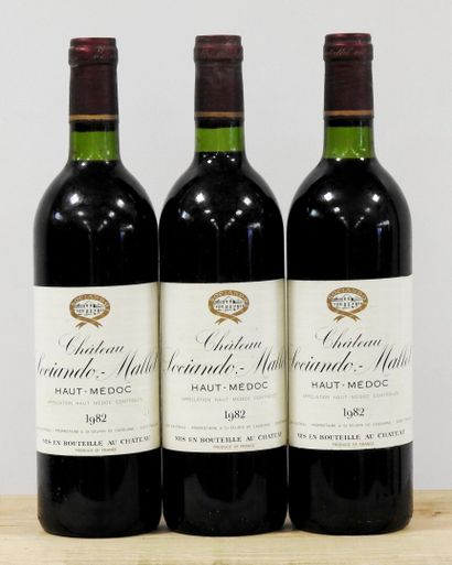 null 3 bouteilles
Château Sociando - Mallet - Haut Médoc - 1982
Petites usures aux...