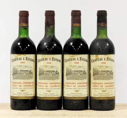 null 4 bouteilles
Château L'Estang - Côtes de Castillon - 1982
Usures à l'étiquette,...
