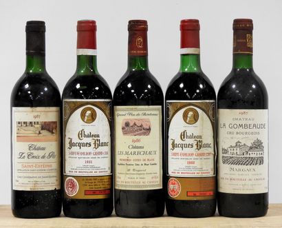 5 bouteilles 
Château La Croix de Pez - Saint-Estèphe...