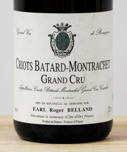 null 1 bouteille
Criots Batard-Montrachet - Grand Cru - Roger Belland - 2007.
Usures...