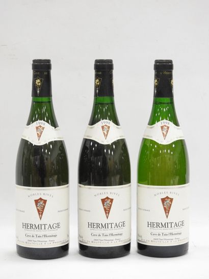 null 3 bottles Hermitage blc Nobles Rives Cave de Tain l'Hermitage. 1998