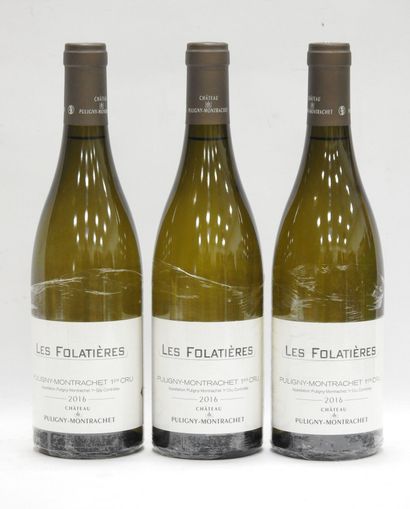 null 3 bottles Puligny-Montrachet Les Folatières, Château de Puligny-Montrachet....