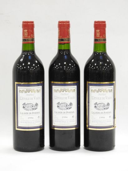 null 3 bottles Château L'Etoile de Viaud Lalande de Pomerol 1996