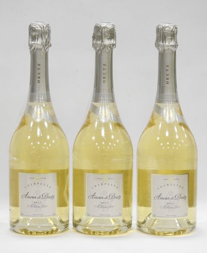 null 3 bottles Champagne Brut Blanc Amour de Deutz. 2010.