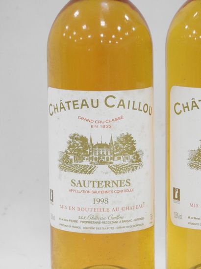 null 2 bottles Château Caillou Sauternes 1998