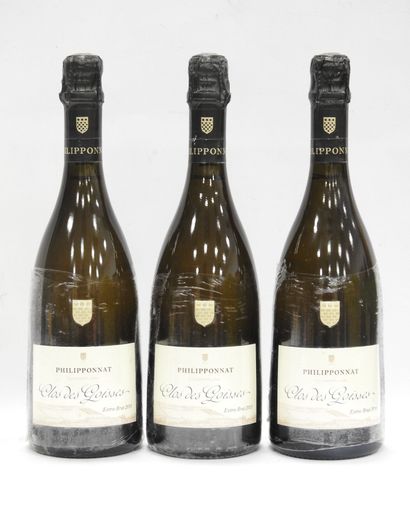 null 3 bottles Champagne Extra Brut Blanc Le Clos des Goisses Maison Philipponnat....