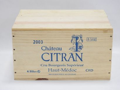 null 6 bottles Château Citran Haut Médoc 2003. Wooden case