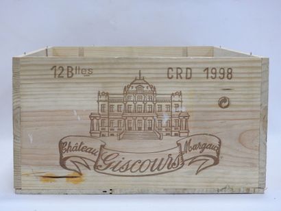 null 8 bottles Château Giscours Margaux Grand Cru classé 1998. Wooden case.