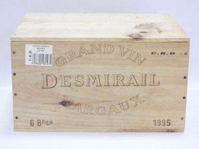 null 6 bottles Château Desmirail Margaux 1995. GCC. Wooden case