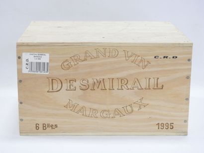 null 6 bottles Château Desmirail Margaux GCC 1995. Wooden case
