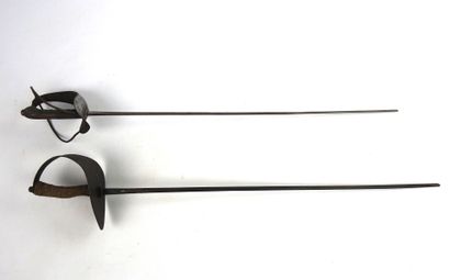 null ITALY. Reunion of 2 swords, one of the Giuseppe RADAELLI type for military training,...