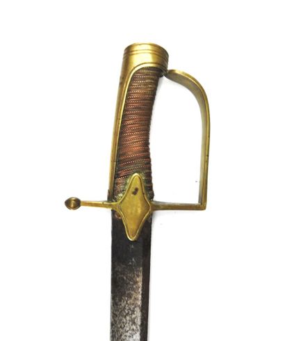 null FRANCE. Saber of the type 1792 of officer of hunter with horse, brass mounting,...
