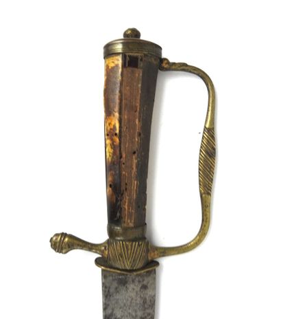 null FRANCE. Saber of venery with handle out of wooden covered with plates of horn...