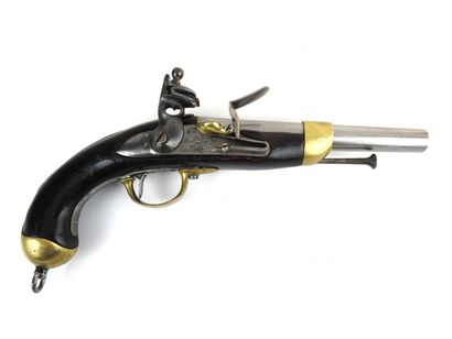 null FRANCE. Pistolet de cavalerie modèle 1816, monture en noyer, canon rond à pans...