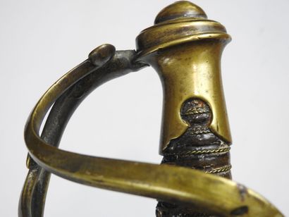 null FRANCE. HORSE GRENADIER SABRE of the IMPERIAL GUARD. Brass mounting, three-pronged...