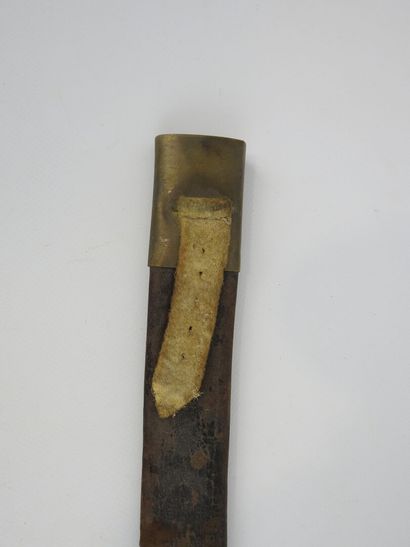 null FRANCE. Sabre briquet d'infanterie modèle AN XI à monture en laiton moulé et...