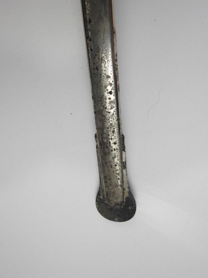 null FRANCE. Infantry officer's saber model 1882, nickel-plated iron frame, wooden...