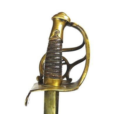 null FRANCE. HORSE GRENADIER SABRE of the IMPERIAL GUARD. Brass mounting, three-pronged...