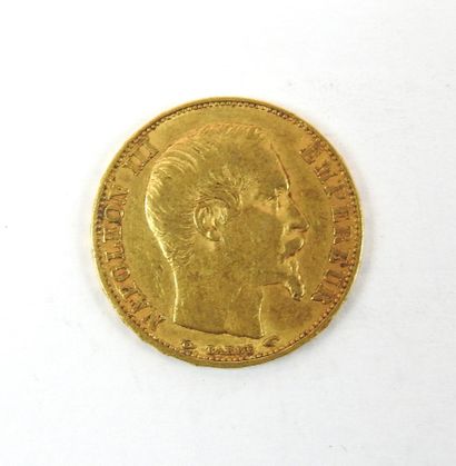 null FRANCE
20 francs or type Napoléon III non lauré 1855
6.43g