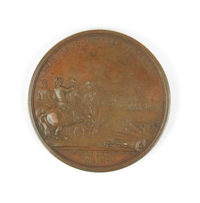 null ETATS-UNIS
Georges WASHINGTON. Médaille commémorative en bronze de l'évacuation...