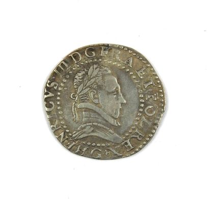 CAPÉTIENS
Henri III (1574-1589). 1/2 franc,...