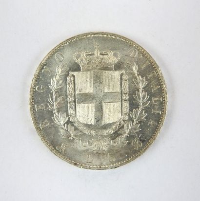 null ITALIE
Savoie-Sardaigne, Victor-Emmanuel II (1849-1861). 5 lire argent. 1873...