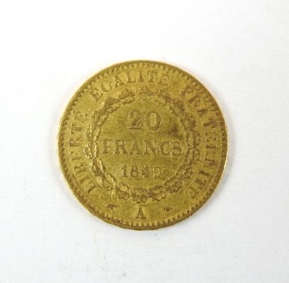 null FRANCE
20 francs or type Génie1849
6.46g
