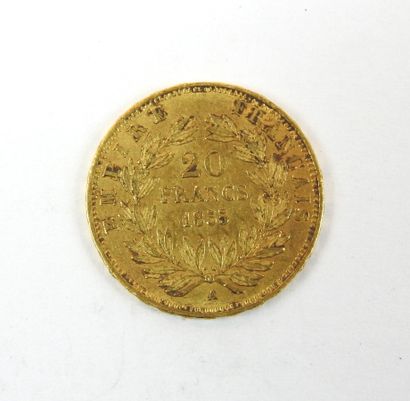 null FRANCE
20 francs or type Napoléon III non lauré 1855
6.45g