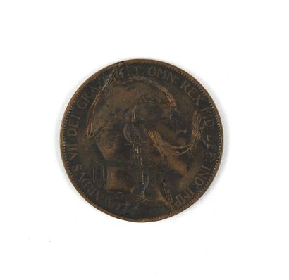 null GRANDE-BRETAGNE
Monnaie satirique Edouard VII - One penny - 1903
31 mm.
Usures
Provenance...