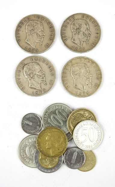 null ITALIE
4 monnaies 5 Lires Vittorio Emanuelle II 1873-1874 (3)
Argent. 99.87g
Usures....