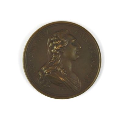 null LOUIS XVI / MARIE-ANTOINETTE
Médaille en bronze, signé Du Vivier. 
Av. Ludovicus...