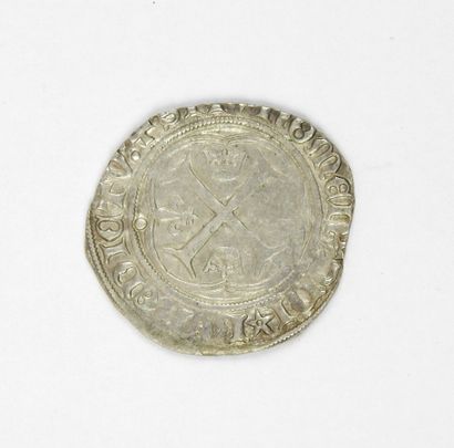 null CAPETIENS
Charles VII (1422-1461). Blanc à la couronne. 1460
Av. +KAROLVS:FRANCORVM:REX...