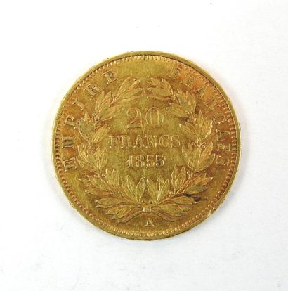 null FRANCE
20 francs or type Napoléon III non lauré 1855
6.41g