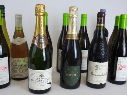 null 13 bouteilles de vin divers Aubaines de goupil blanc 2017, La perle Saint Avit...