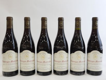 6 bouteilles Chassagne Montrachet rouge Clos...