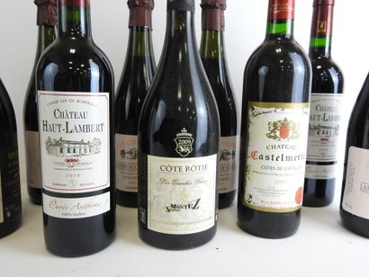 null 12 bouteilles dont Baron de Brane Margaux 2005, Lambrusco, Chateau Castelmerle...